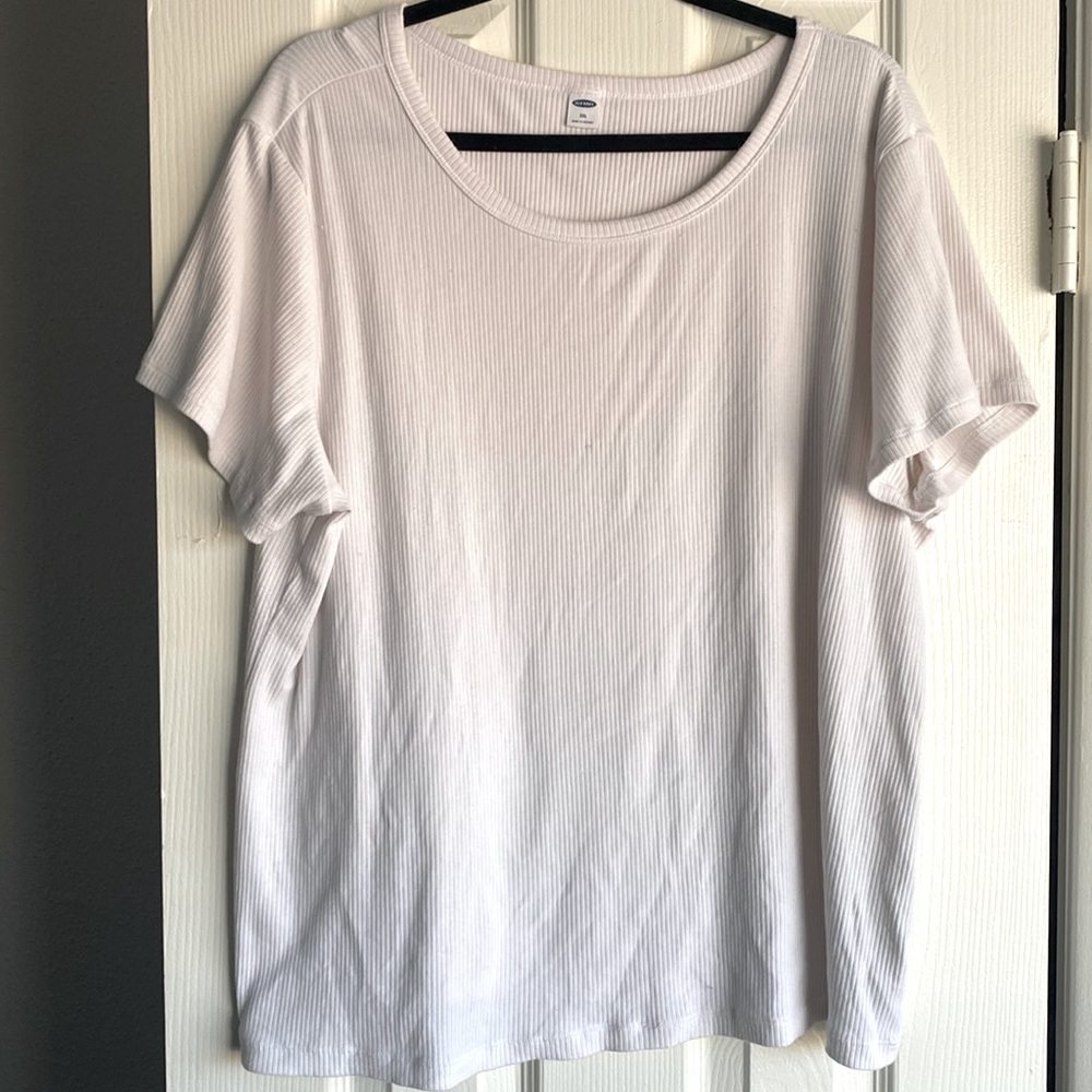 Old Navy white ribbed tee XXL